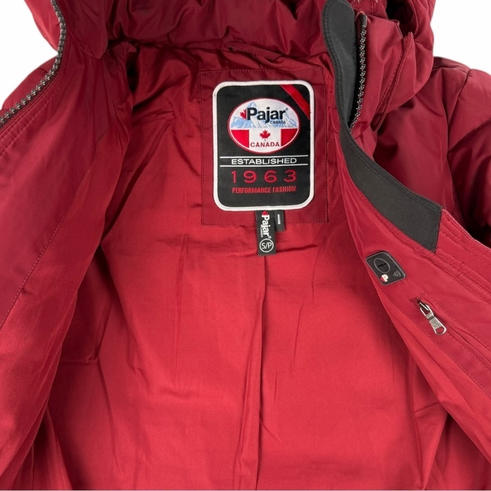 Pajar Canada 1963 Women's Insulated Puffer Jacket W/Fur Hood In Crimson Size S - Picture 7 of 13